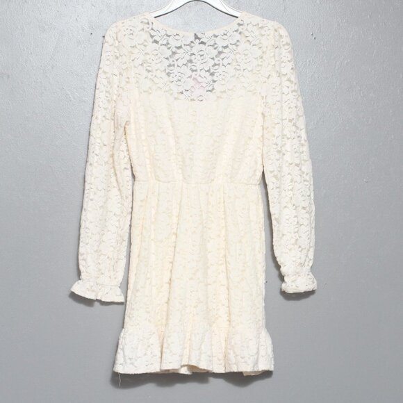 Wild fable nwt cream lace long sleeve dress - Picture 2 of 10